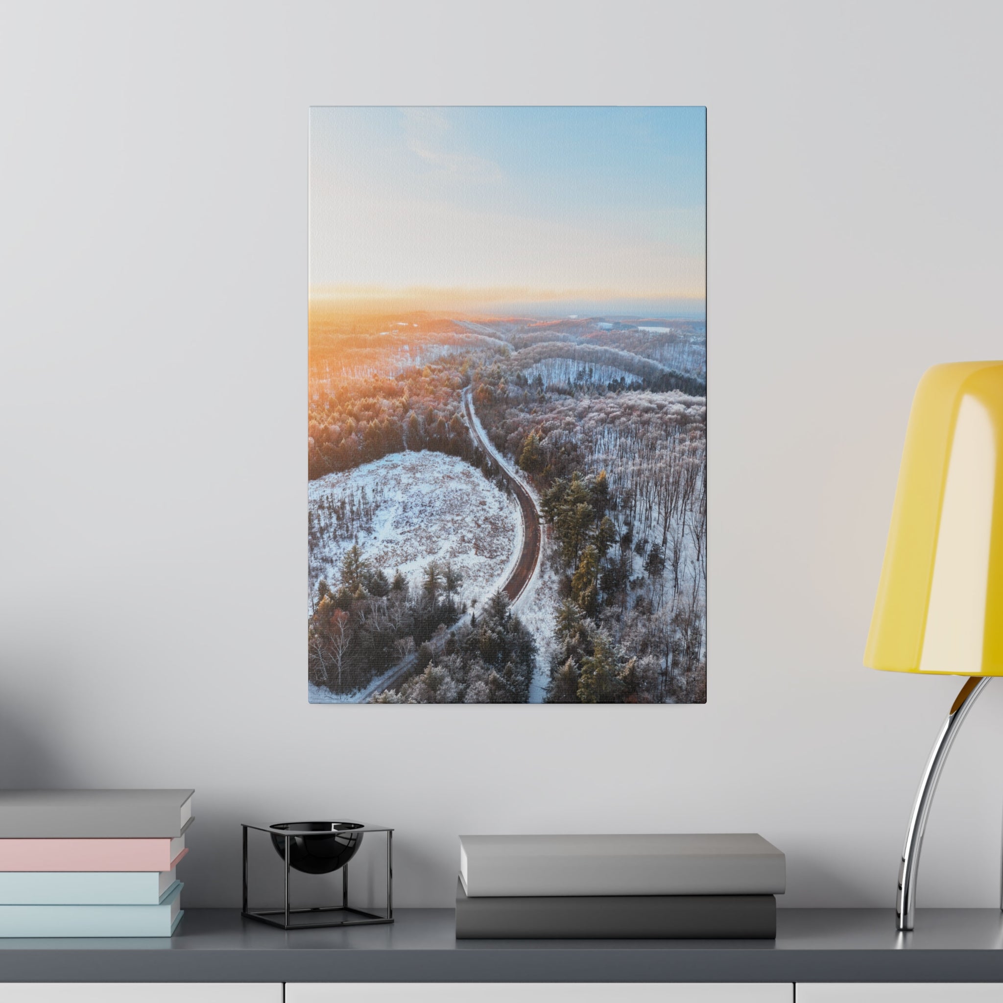 Snowy Hills in Price County by Daniel Acker (canvas print, multiple sizes)