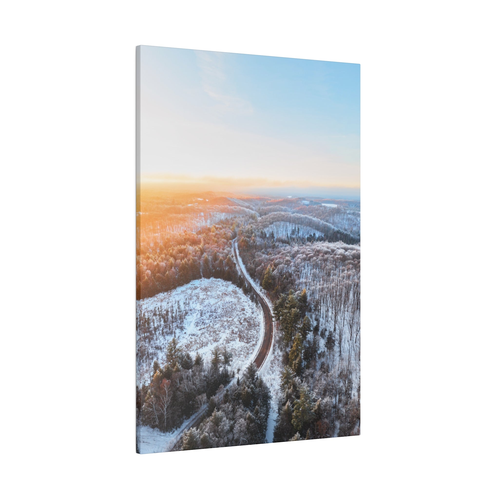 Snowy Hills in Price County by Daniel Acker (canvas print, multiple sizes)