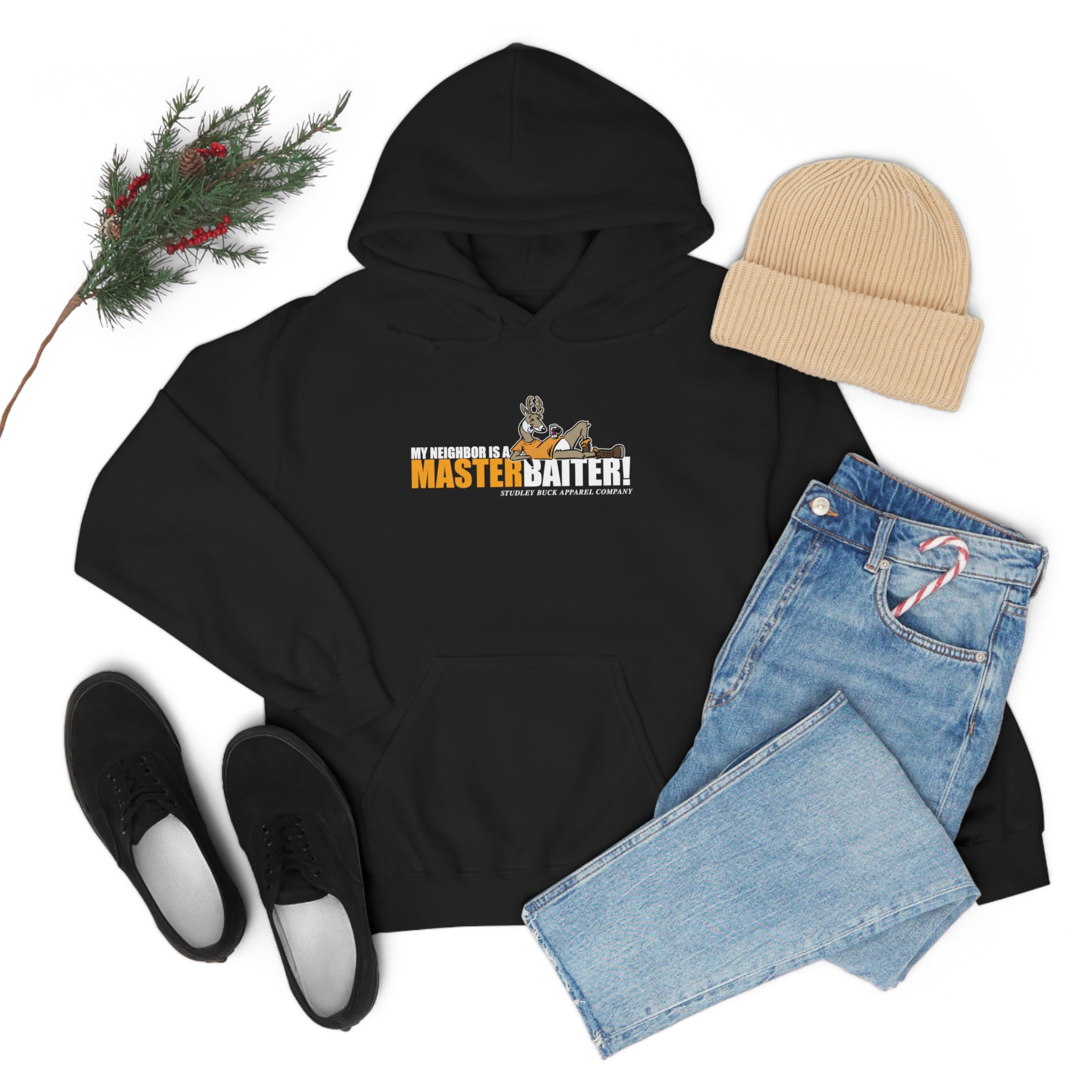 Studley Buck: My Neighbor Is a MasterBaiter! Unisex Heavy Blend™ Hooded Sweatshirt