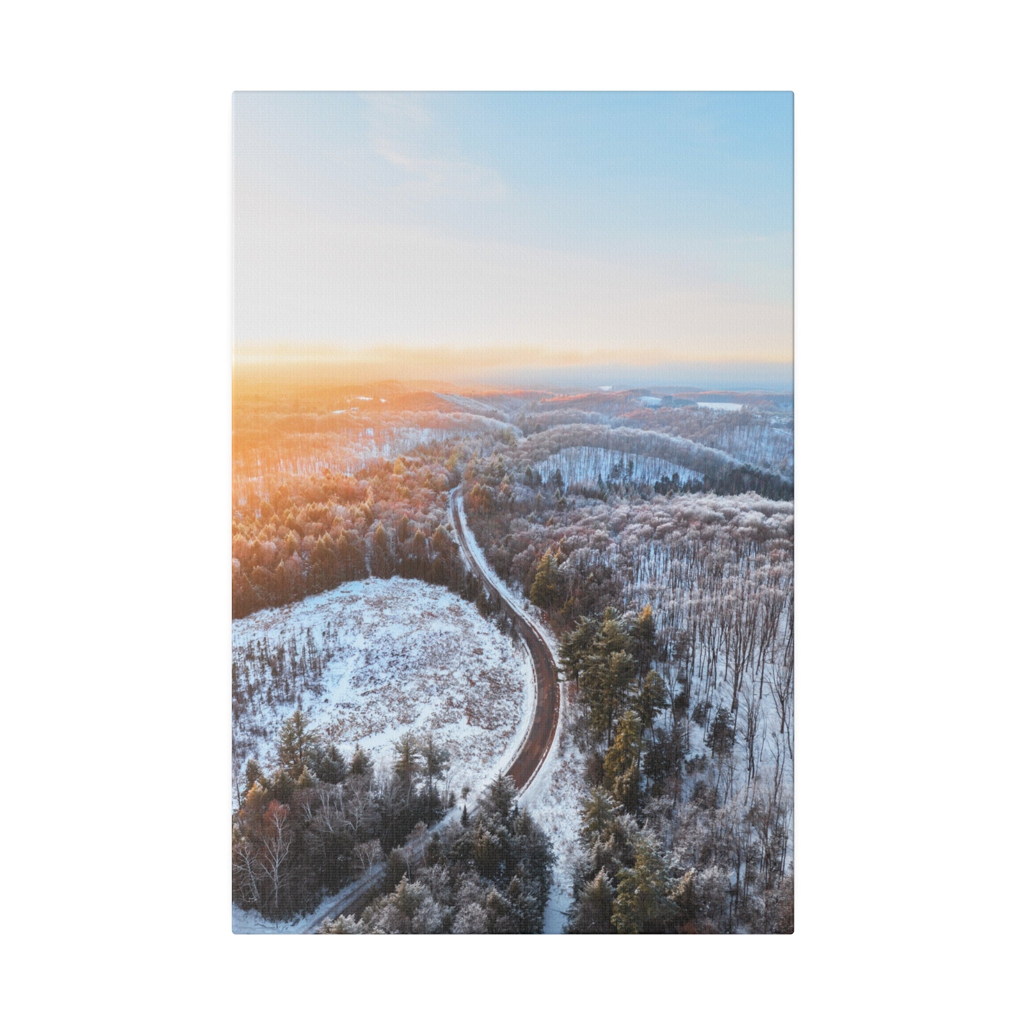 Snowy Hills in Price County by Daniel Acker (canvas print, multiple sizes)