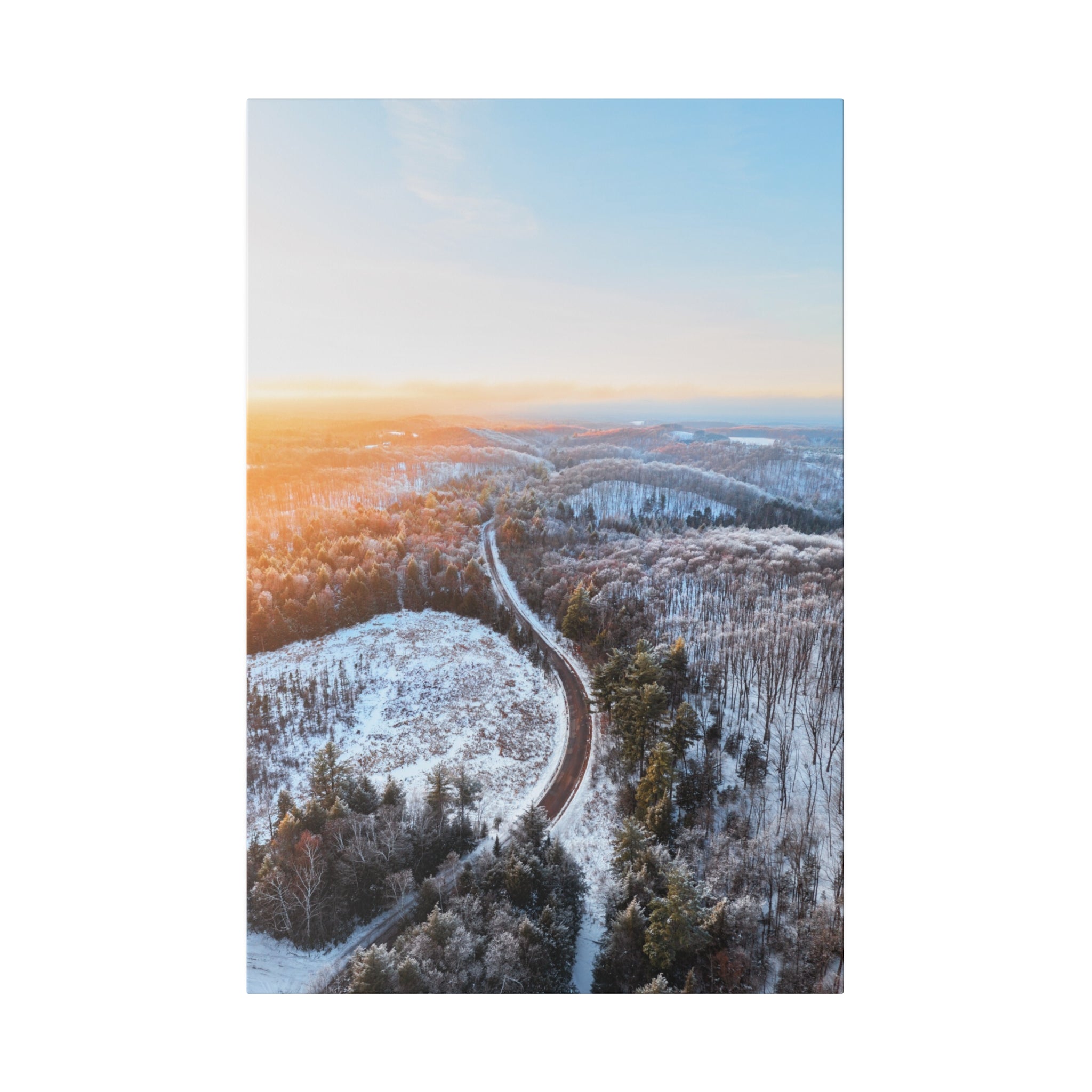 Snowy Hills in Price County by Daniel Acker (canvas print, multiple sizes)
