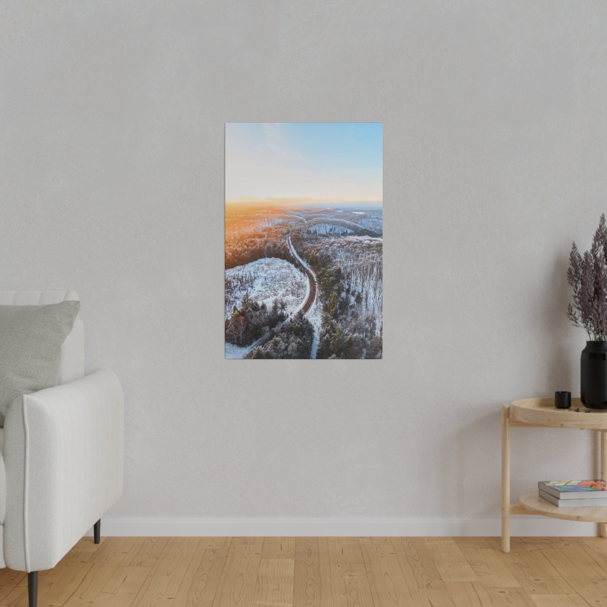 Snowy Hills in Price County by Daniel Acker (canvas print, multiple sizes)