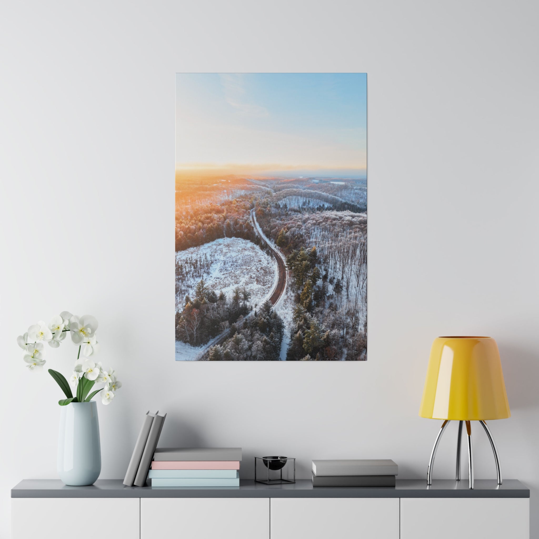 Snowy Hills in Price County by Daniel Acker (canvas print, multiple sizes)