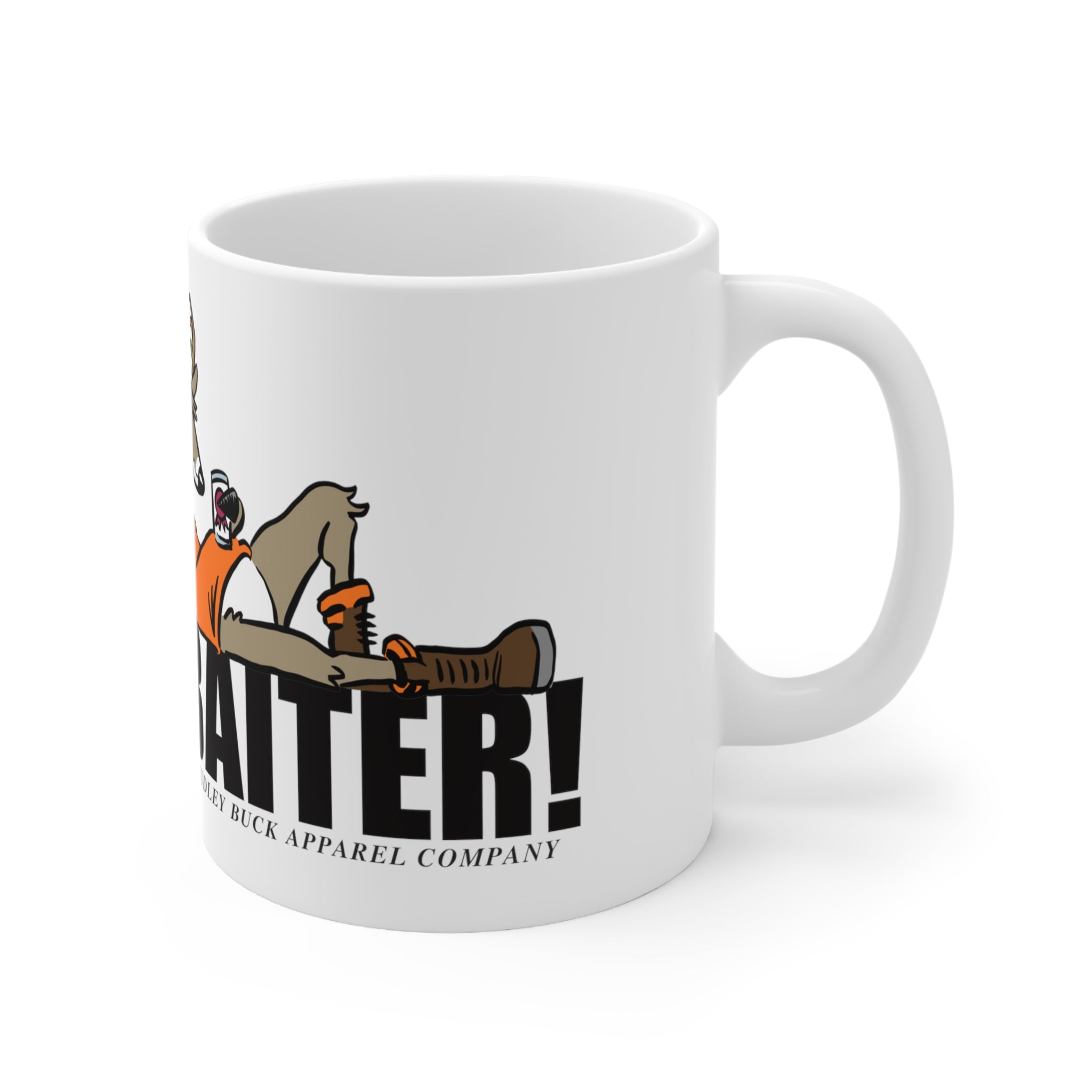 Studley Buck: My Neighbor is a Master Baiter Ceramic Mug 11oz