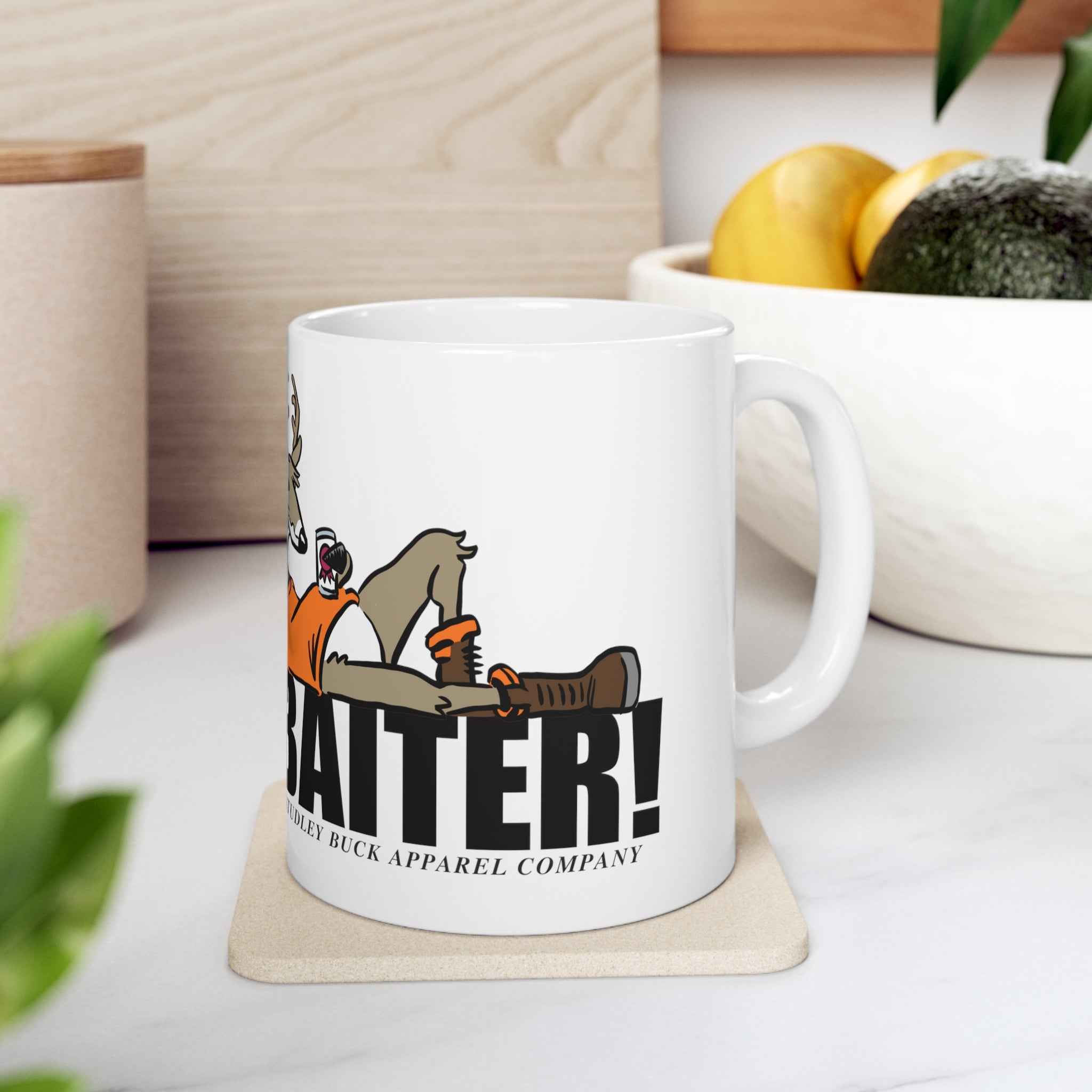 Studley Buck: My Neighbor is a Master Baiter Ceramic Mug 11oz