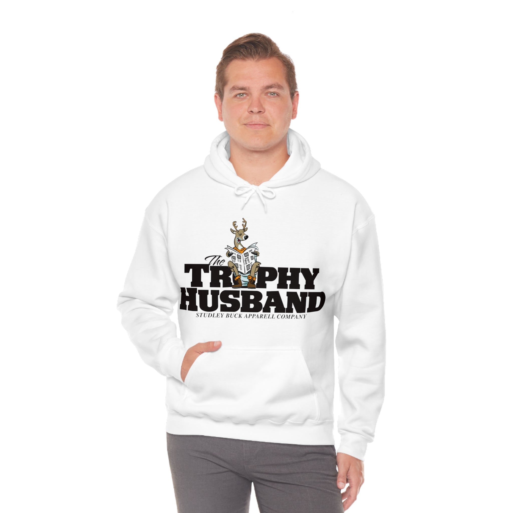Studley Buck: Trophy Husband Unisex Heavy Blend™ Hooded Sweatshirt