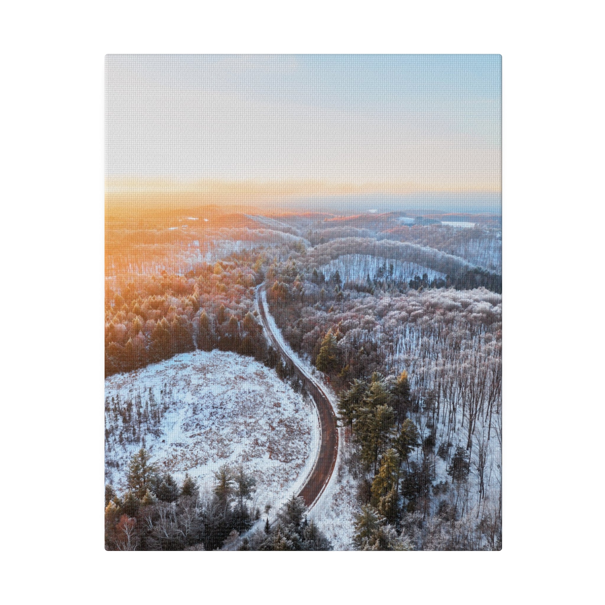 Snowy Hills in Price County by Daniel Acker (canvas print, multiple sizes)
