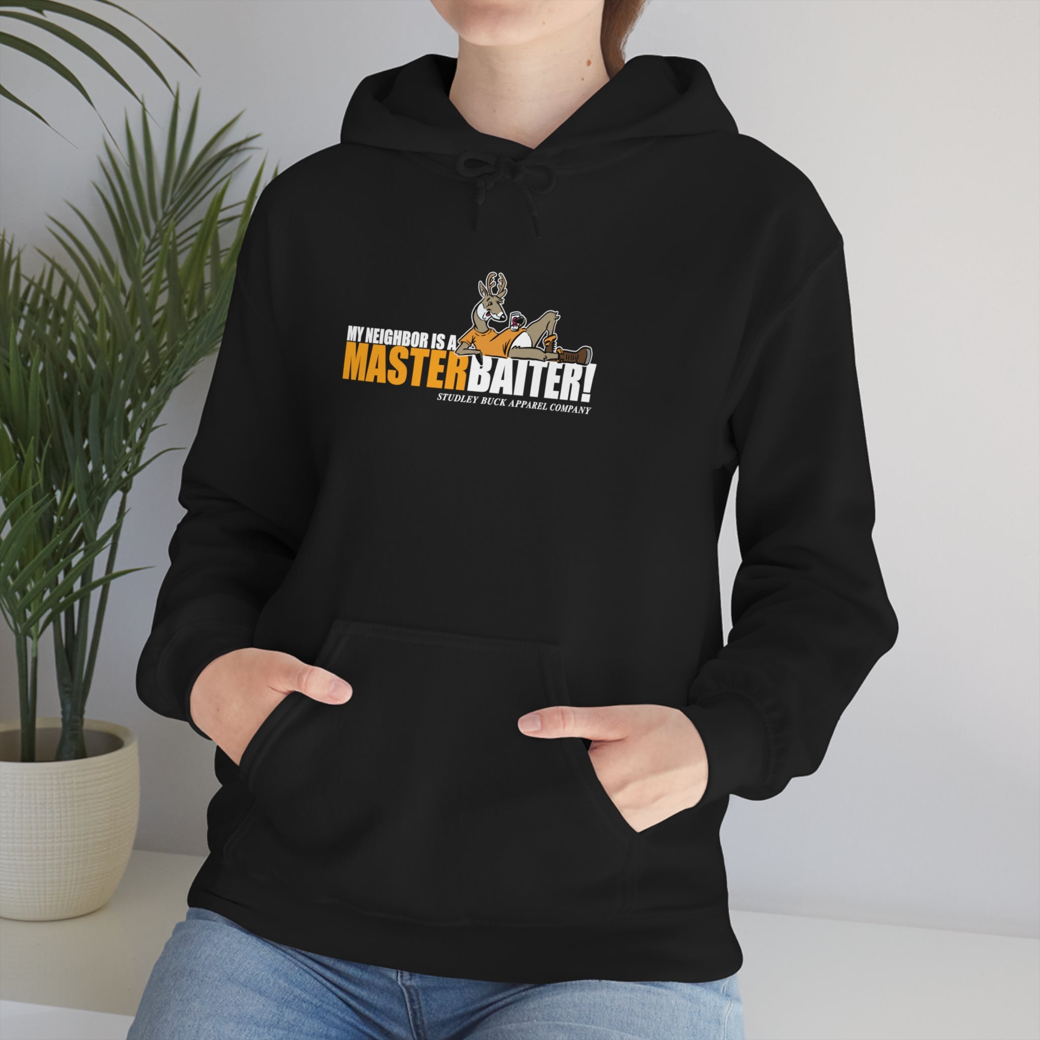 Studley Buck: My Neighbor Is a MasterBaiter! Unisex Heavy Blend™ Hooded Sweatshirt