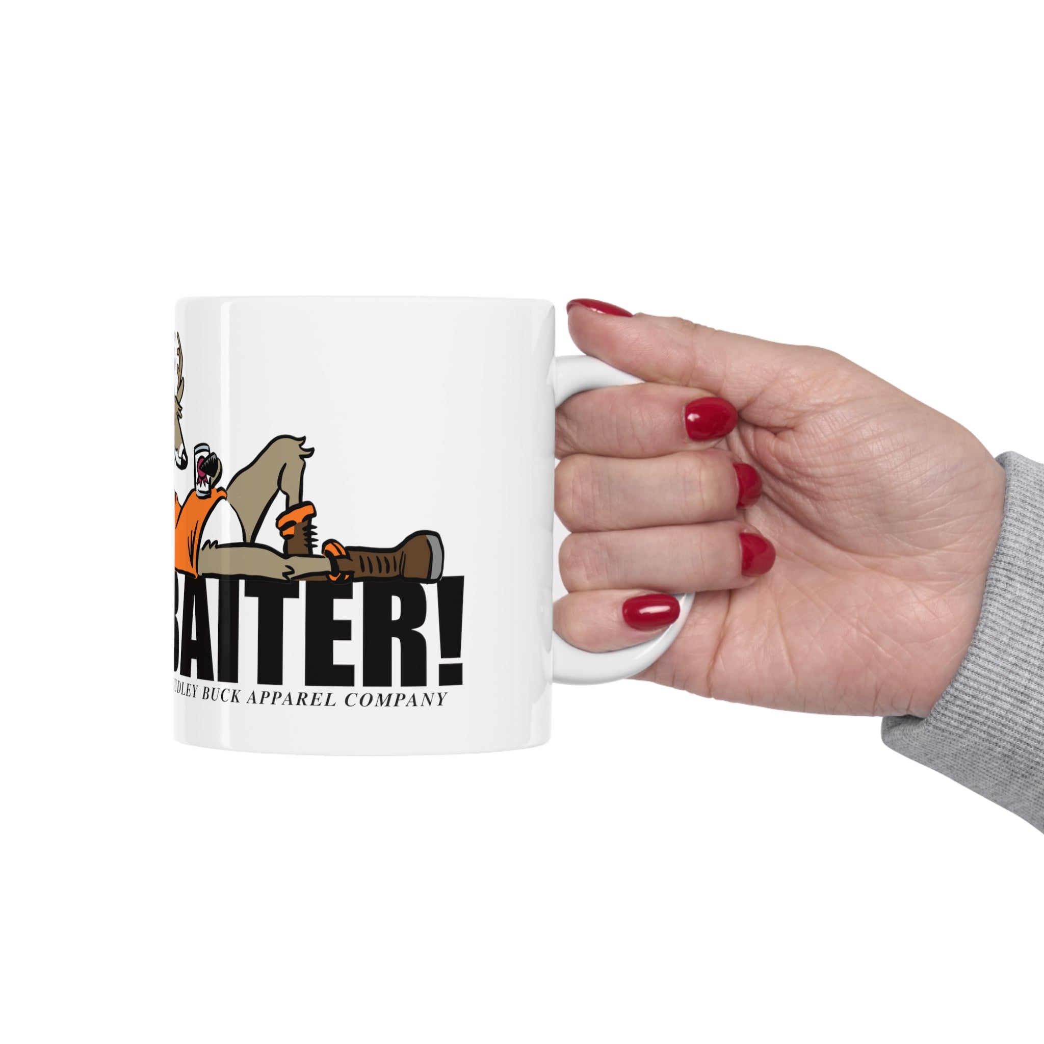 Studley Buck: My Neighbor is a Master Baiter Ceramic Mug 11oz