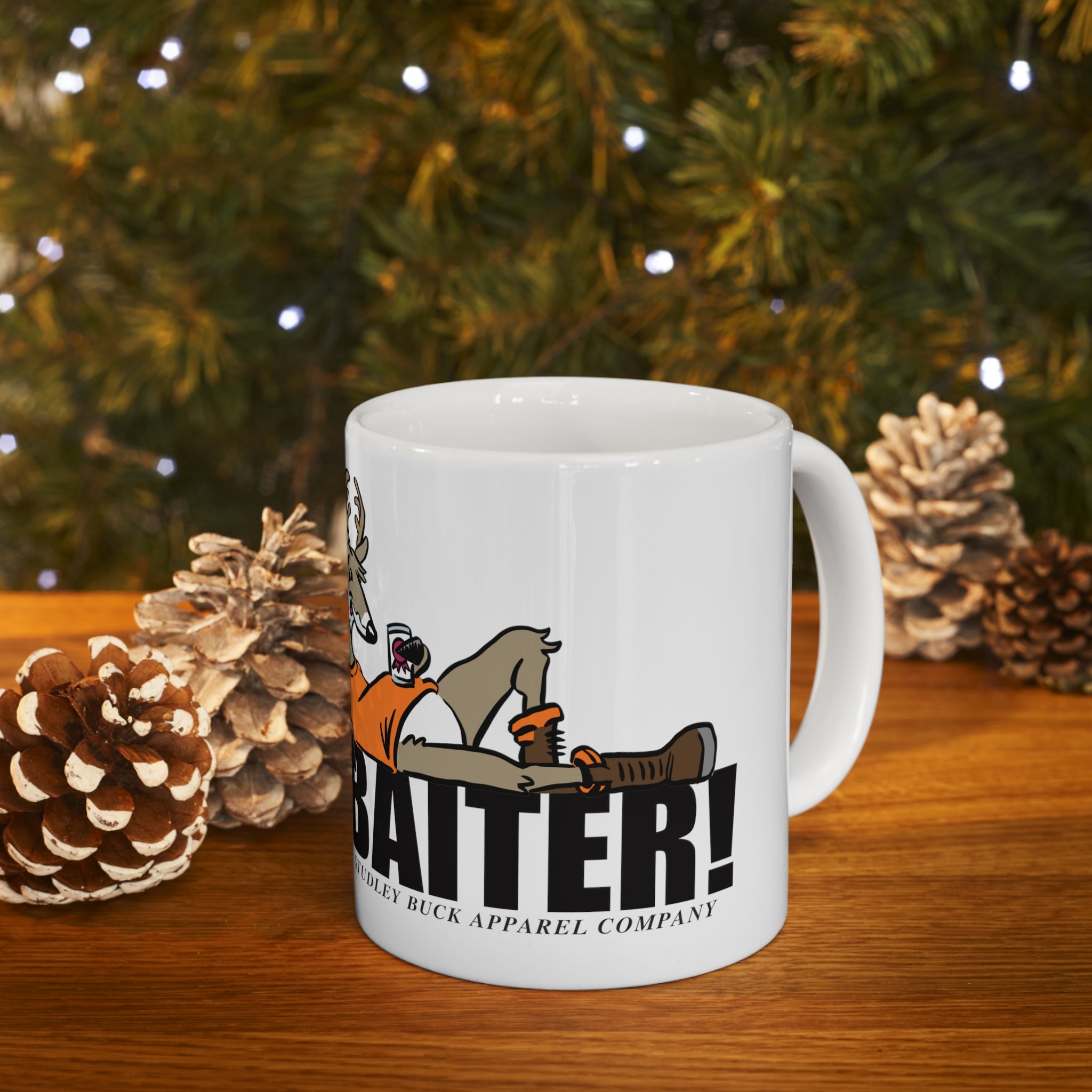 Studley Buck: My Neighbor is a Master Baiter Ceramic Mug 11oz