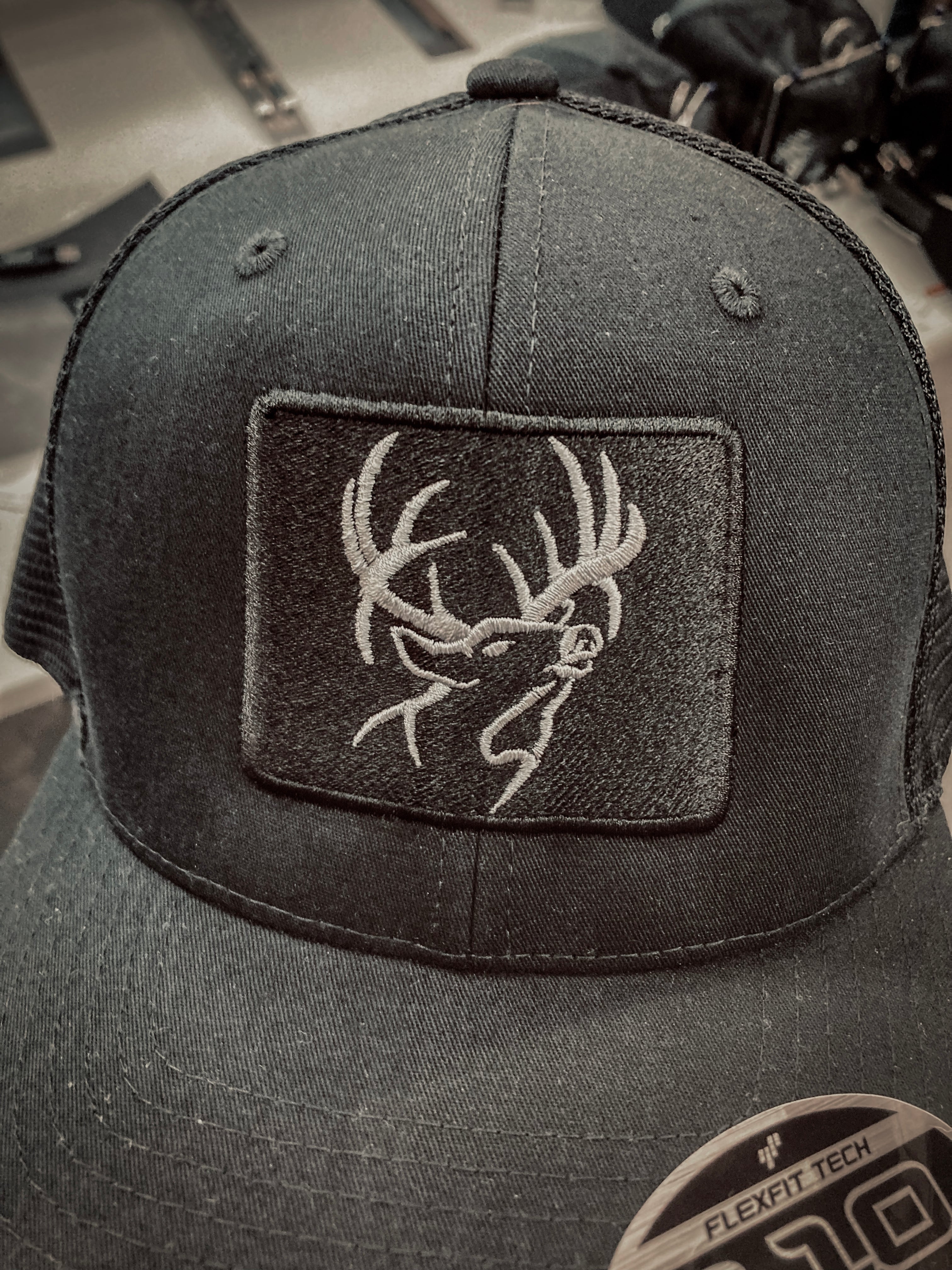 Hunt's End Black Flexfit Hat