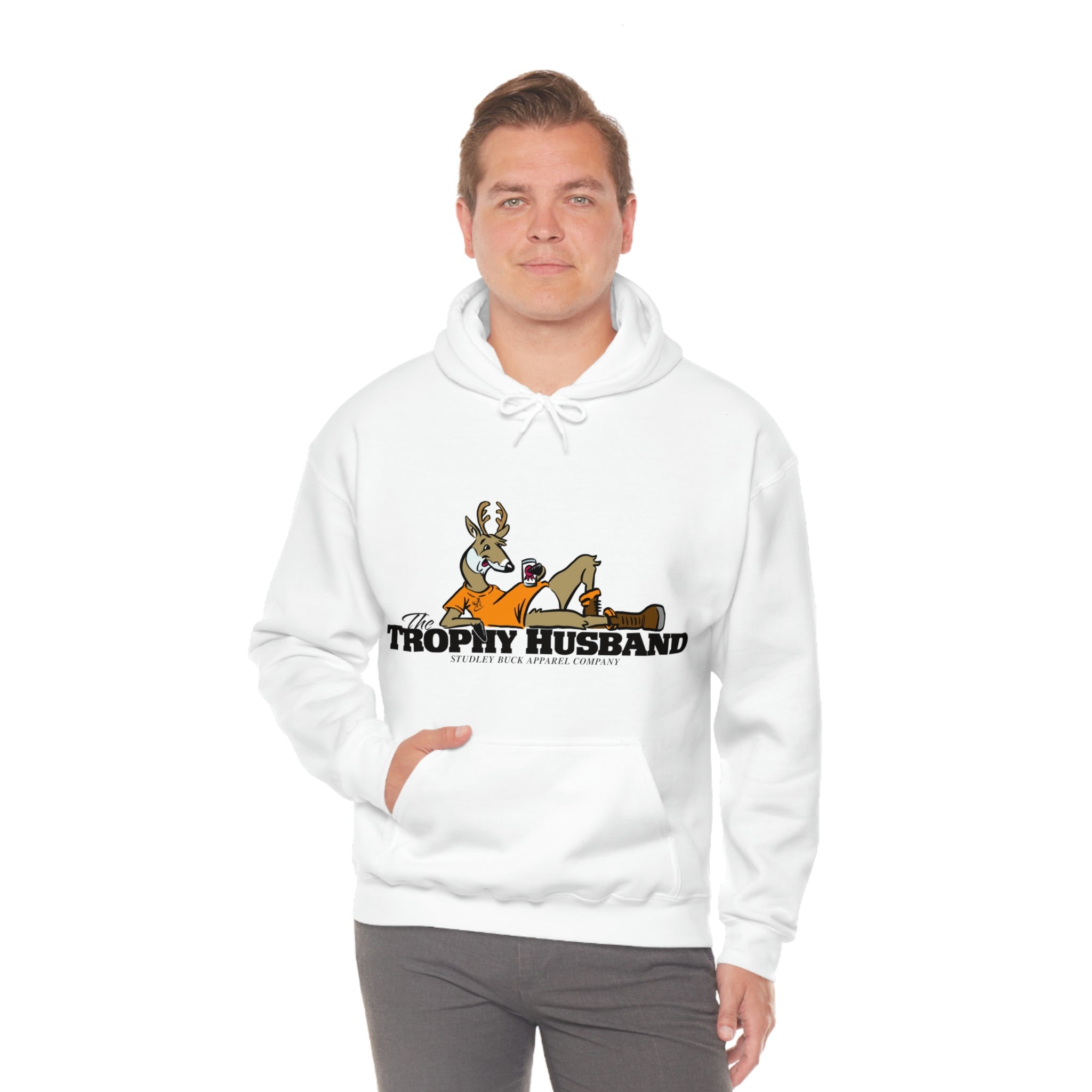 Studley Buck: Trophy Husband Unisex Heavy Blend™ Hooded Sweatshirt