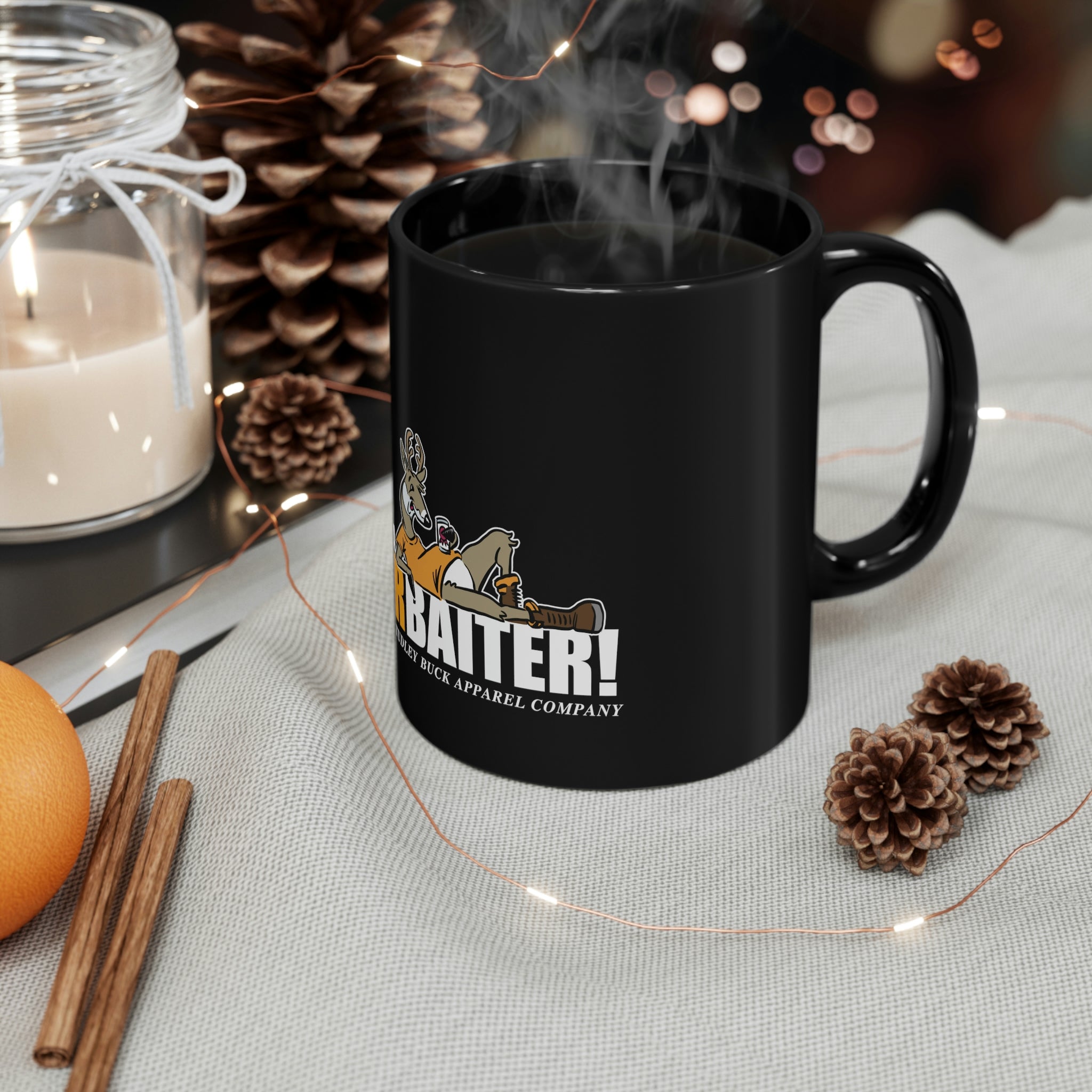 Studley Buck: My Neighbor is a MasterBaiter 11oz Black Mug